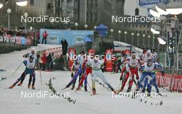 21.12.2008, Duesseldorf, Germany (GER): group, in front Bjoern Lind (SWE), Rossignol, Rottefella, One Way, Craft, Matias Strandvall (FIN) - FIS world cup cross-country, team sprint, Duesseldorf. www.nordicfocus.com. © Hemmersbach/NordicFocus. Every downloaded picture is fee-liable.