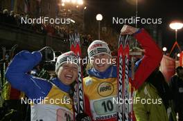 21.12.2008, Duesseldorf, Germany (GER): 1st, l-r Natalia Korosteleva (RUS), Madshus, Rottefella, Swix, adidas, Natalia Matveeva (RUS), Madshus, Rottefella, adidas  - FIS world cup cross-country, team sprint, Duesseldorf. www.nordicfocus.com. © Hemmersbach/NordicFocus. Every downloaded picture is fee-liable.