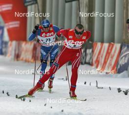 29.12.2008, Prag, Czech Republic (CZE): group, in front Petter Northug (NOR), Fischer, Rottefella, Alpina, Ski Go, Swix , behind Maxim Vylegzhanin (RUS), Fischer, Rottefella, Alpina, Swix, adidas  - FIS world cup cross-country, tour de ski, individual sprint, Prag (CZE). www.nordicfocus.com. © Hemmersbach/NordicFocus. Every downloaded picture is fee-liable.