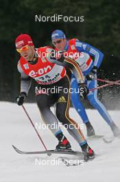 31.12.2008, Nove Mesto, Czech Republic (CZE): l-r Axel Teichmann (GER), Madshus, Rottefella, Swix, adidas, Toko, Vasili Rotchev (RUS), Fischer, Salomon, Swix, adidas  - FIS world cup cross-country, tour de ski, 15km men, Nove Mesto (CZE). www.nordicfocus.com. © Hemmersbach/NordicFocus. Every downloaded picture is fee-liable.