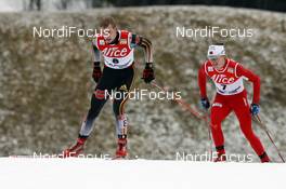 12.01.2008, Val di Fiemme, Italy (ITA):l-r: Christian Beetz (GER), Rian Espen (NOR)  - FIS world cup nordic combined, individual gundersen, Val di Fiemme (ITA). www.nordicfocus.com. c Felgenhauer/NordicFocus. Every downloaded picture is fee-liable.