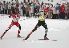 27.01.2008, Seefeld, Austria (AUT): l-r: David Zauner (AUT), Ronny Ackermann (GER) - FIS world cup nordic combined, sprint, Seefeld (AUT). www.nordicfocus.com. c Furtner/NordicFocus. Every downloaded picture is fee-liable.