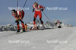 26.01.2008, Seefeld, Austria (AUT): David Kreiner (AUT), Marco Pichlmayer (AUT) - FIS world cup nordic combined, sprint, Seefeld (AUT). www.nordicfocus.com. c Furtner/NordicFocus. Every downloaded picture is fee-liable.