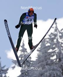 15.02.2008, Liberec, Czech Republic (CZE): Bill Demong (USA)  - FIS world cup nordic combined, sprint, Liberec (CZE). www.nordicfocus.com. c Felgenhauer/NordicFocus. Every downloaded picture is fee-liable.