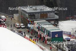 14.02.2008, Liberec, Czech Republic (CZE): the main building and the waxing cabins at the jumping hill - FIS world cup nordic combined, training, Liberec (CZE). www.nordicfocus.com. c Felgenhauer/NordicFocus. Every downloaded picture is fee-liable.