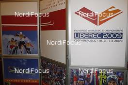 14.02.2008, Liberec, Czech Republic (CZE): the official presenter-wall of Liberec WCH - FIS world cup nordic combined, training, Liberec (CZE). www.nordicfocus.com. c Felgenhauer/NordicFocus. Every downloaded picture is fee-liable.