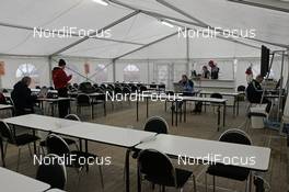 14.02.2008, Liberec, Czech Republic (CZE): the press centre in the morning - FIS world cup nordic combined, training, Liberec (CZE). www.nordicfocus.com. c Felgenhauer/NordicFocus. Every downloaded picture is fee-liable.