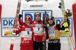 27.12.2008, Oberhof, Germany (GER): l-r:  Todd Lodwick (USA), Atomic,Magnus Moan (NOR), Madshus, Rottefella, Anssi Koivuranta (FIN), Fischer, Rottefella,  - FIS world cup nordic combined, individual gundersen HS140/10km, Oberhof (GER). www.nordicfocus.com. © Felgenhauer/NordicFocus. Every downloaded picture is fee-liable.