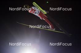 11.01.2008, Val di Fiemme, Italy (ITA): Andreas Kuettel (SUI) flying over floodlight - FIS world cup ski jumping, qualification, Val di Fiemme (ITA). www.nordicfocus.com. c Felgenhauer/NordicFocus. Every downloaded picture is fee-liable.