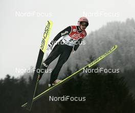 12.01.2008, Val di Fiemme, Italy (ITA): Sebastian Colloredo (ITA)  - FIS world cup ski jumping, individual HS134, Val di Fiemme (ITA). www.nordicfocus.com. c Felgenhauer/NordicFocus. Every downloaded picture is fee-liable.