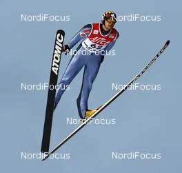 11.01.2008, Val di Fiemme, Italy (ITA): Janne Ahonen (FIN)  - FIS world cup ski jumping, qualification, Val di Fiemme (ITA). www.nordicfocus.com. c Felgenhauer/NordicFocus. Every downloaded picture is fee-liable.