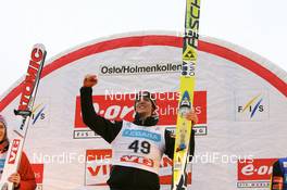 09.03.2008, Holmenkollen, Norway (NOR): Gregor Schlierenzauer (AUT) - FIS world cup ski jumping, individual HS128, Holmenkollen (NOR). www.nordicfocus.com. c Manzoni/NordicFocus. Every downloaded picture is fee-liable.