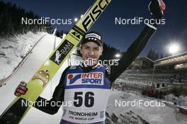07.12.2008, Trondheim, Norway (NOR): Simon Ammann (SUI), Fischer, adidas - FIS world cup ski jumping, individual HS142, Trondheim (NOR). www.nordicfocus.com. © Furtner/NordicFocus. Every downloaded picture is fee-liable.