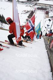20.12.2008, Engelberg, Switzerland (SUI): Flags in the Venue- FIS world cup ski jumping, individual HS137, Engelberg (SUI). www.nordicfocus.com. © Casanova/NordicFocus. Every downloaded picture is fee-liable.