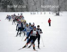 02.02.2008, Oberammergau, Germany (GER): a long row of racers - Worldloppet Koenig Ludwig Lauf - Oberammergau (GER). www.nordicfocus.com. c Felgenhauer/NordicFocus. Every downloaded picture is fee-liable.