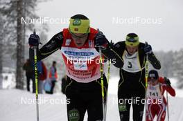 02.03.2008, Mora, Sweden (SWE): l-r:  Anders Aukland (NOR), Team Xtra, Jorgen Aukland (NOR), Team Xtra, Anders Myrland (NOR) - Worldloppet Vasaloppet, Mora (SWE). www.nordicfocus.com. c Felgenhauer/NordicFocus. Every downloaded picture is fee-liable.