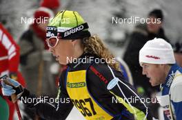 02.03.2008, Mora, Sweden (SWE): Sandra Hansson (SWE) at the start, somewhere between the men - Worldloppet Vasaloppet, Mora (SWE). www.nordicfocus.com. c Felgenhauer/NordicFocus. Every downloaded picture is fee-liable.
