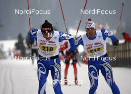 09.03.2008, Scuol, Switzerland (SUI): l-r: Marco Cattaneo (ITA), Renato Pasini (ITA)  - Worldloppet Engadin, Scuol (SUI). www.nordicfocus.com. c Felgenhauer/NordicFocus. Every downloaded picture is fee-liable.
