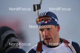 08.01.2009, Oberhof, Germany (GER): Lowell Bailey (USA), Rossignol, Rottefella, Exel - IBU world cup biathlon, relay men, Oberhof (GER). www.nordicfocus.com. © Manzoni/NordicFocus. Every downloaded picture is fee-liable.