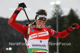 18.01.2009, Ruhpolding, Germany (GER): Ole Einar Bjoerndalen (NOR), Madshus, Rottefella, Odlo - IBU world cup biathlon, pursuit men, Ruhpolding (GER). www.nordicfocus.com. © Manzoni/NordicFocus. Every downloaded picture is fee-liable.