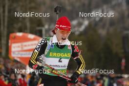 18.01.2009, Ruhpolding, Germany (GER): Kati Wilhelm (GER), Madshus, Rottefella, Swix, adidas - IBU world cup biathlon, pursuit women, Ruhpolding (GER). www.nordicfocus.com. © Manzoni/NordicFocus. Every downloaded picture is fee-liable.