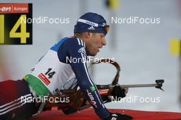 15.01.2009, Ruhpolding, Germany (GER): Jeremy Teela (USA), Madshus, Rottefella, Alpina, Exel, adidas - IBU world cup biathlon, relay men, Ruhpolding (GER). www.nordicfocus.com. © Manzoni/NordicFocus. Every downloaded picture is fee-liable.
