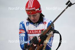 14.01.2009, Ruhpolding, Germany (GER): Olga Medvedtseva (RUS), Madshus, Rottefella, adidas - IBU world cup biathlon, relay women, Ruhpolding (GER). www.nordicfocus.com. © Manzoni/NordicFocus. Every downloaded picture is fee-liable.