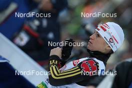 14.01.2009, Ruhpolding, Germany (GER): Andrea Henkel (GER), Atomic, Exel, adidas, Toko - IBU world cup biathlon, relay women, Ruhpolding (GER). www.nordicfocus.com. © Manzoni/NordicFocus. Every downloaded picture is fee-liable.