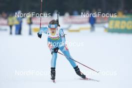 16.01.2009, Ruhpolding, Germany (GER): Marina Lebedeva (KAZ), Atomic, Salomon, Swix - IBU world cup biathlon, sprint women, Ruhpolding (GER). www.nordicfocus.com. © Manzoni/NordicFocus. Every downloaded picture is fee-liable.