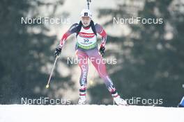 16.01.2009, Ruhpolding, Germany (GER): Zina Kocher (CAN), Atomic, Leki, Odlo - IBU world cup biathlon, sprint women, Ruhpolding (GER). www.nordicfocus.com. © Manzoni/NordicFocus. Every downloaded picture is fee-liable.
