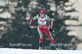 16.01.2009, Ruhpolding, Germany (GER): Olga Nazarova (BLR), Fischer, Rottefella - IBU world cup biathlon, sprint women, Ruhpolding (GER). www.nordicfocus.com. © Manzoni/NordicFocus. Every downloaded picture is fee-liable.