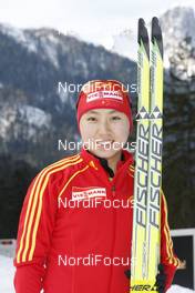 17.01.2009, Ruhpolding, Germany (GER): Yuan-Yuan Li (CHN), Fischer, Salomon, Swix, adidas - IBU world cup biathlon, training, Ruhpolding (GER). www.nordicfocus.com. © Manzoni/NordicFocus. Every downloaded picture is fee-liable.