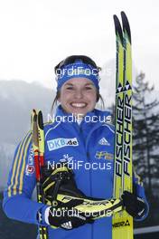 13.01.2009, Ruhpolding, Germany (GER): Elisabeth Hoegberg (SWE), Fischer, Rottefella, Leki, adidas - IBU world cup biathlon, training, Ruhpolding (GER). www.nordicfocus.com. © Manzoni/NordicFocus. Every downloaded picture is fee-liable.
