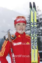 13.01.2009, Ruhpolding, Germany (GER): Xianying Liu (CHN), Fischer, Salomon, Swix, adidas - IBU world cup biathlon, training, Ruhpolding (GER). www.nordicfocus.com. © Manzoni/NordicFocus. Every downloaded picture is fee-liable.