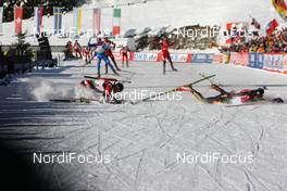 25.01.2009, Antholz, Italy (ITA): fotofinish with Dominik Landertinger (AUT), Fischer, Rottefella, Leki and Christoph Stephan (GER), Fischer, Rottefella, Alpina, Swix, adidas, Toko - IBU world cup biathlon, mass men, Antholz (ITA). www.nordicfocus.com. © Manzoni/NordicFocus. Every downloaded picture is fee-liable.