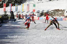 25.01.2009, Antholz, Italy (ITA): fotofinish with Dominik Landertinger (AUT), Fischer, Rottefella, Leki and Christoph Stephan (GER), Fischer, Rottefella, Alpina, Swix, adidas, Toko - IBU world cup biathlon, mass men, Antholz (ITA). www.nordicfocus.com. © Manzoni/NordicFocus. Every downloaded picture is fee-liable.
