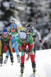 25.01.2009, Antholz, Italy (ITA): Darya Domracheva (BLR), Fischer, Rottefella, Swix - IBU world cup biathlon, mass women, Antholz (ITA). www.nordicfocus.com. © Manzoni/NordicFocus. Every downloaded picture is fee-liable.