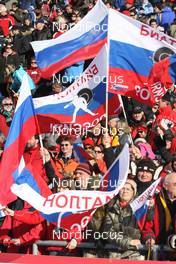 25.01.2009, Antholz, Italy (ITA): russian fans - IBU world cup biathlon, mass women, Antholz (ITA). www.nordicfocus.com. © Manzoni/NordicFocus. Every downloaded picture is fee-liable.