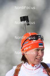 24.01.2009, Antholz, Italy (ITA): Eveli Saue (EST), Madshus, Rottefella - IBU world cup biathlon, pursuit women, Antholz (ITA). www.nordicfocus.com. © Manzoni/NordicFocus. Every downloaded picture is fee-liable.