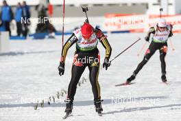 24.01.2009, Antholz, Italy (ITA): Kati Wilhelm (GER), Madshus, Rottefella, Swix, adidas - IBU world cup biathlon, pursuit women, Antholz (ITA). www.nordicfocus.com. © Manzoni/NordicFocus. Every downloaded picture is fee-liable.