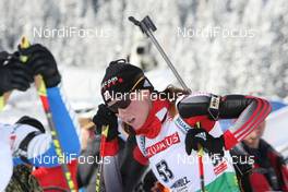 24.01.2009, Antholz, Italy (ITA): Selina Gasparin (SUI), Rossignol, Rottefella, Leki, adidas - IBU world cup biathlon, pursuit women, Antholz (ITA). www.nordicfocus.com. © Manzoni/NordicFocus. Every downloaded picture is fee-liable.