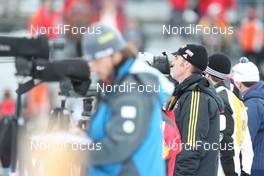 23.01.2009, Antholz, Italy (ITA): Coaches at work - Frank Ullrich (GER), headcoach men Germany - IBU world cup biathlon, sprint men, Antholz (ITA). www.nordicfocus.com. © Manzoni/NordicFocus. Every downloaded picture is fee-liable.