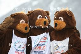 23.01.2009, Antholz, Italy (ITA): The mascotts - IBU world cup biathlon, sprint men, Antholz (ITA). www.nordicfocus.com. © Manzoni/NordicFocus. Every downloaded picture is fee-liable.