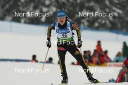22.01.2009, Antholz, Italy (ITA): Kathrin Hitzer (GER), Fischer, Rottefella, Madshus, Leki, adidas - IBU world cup biathlon, sprint women, Antholz (ITA). www.nordicfocus.com. © Manzoni/NordicFocus. Every downloaded picture is fee-liable.