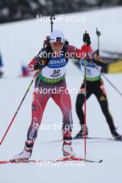 22.01.2009, Antholz, Italy (ITA): Zina Kocher (CAN), Atomic, Leki, Odlo - IBU world cup biathlon, sprint women, Antholz (ITA). www.nordicfocus.com. © Manzoni/NordicFocus. Every downloaded picture is fee-liable.