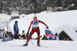 22.01.2009, Antholz, Italy (ITA): Anne Ingstadbjoerg (NOR), Madshus, Rottefella, Odlo - IBU world cup biathlon, sprint women, Antholz (ITA). www.nordicfocus.com. © Manzoni/NordicFocus. Every downloaded picture is fee-liable.