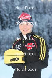 23.01.2009, Antholz, Italy (ITA): Magdalena Neuner (GER), Fischer, Rottefella, Exel, adidas - IBU world cup biathlon, training, Antholz (ITA). www.nordicfocus.com. © Manzoni/NordicFocus. Every downloaded picture is fee-liable.