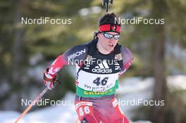 11.03.2009, Vancouver, Canada (CAN): Jean Philippe Leguellec (CAN), Rossignol, Rottefella, Exel - IBU world cup biathlon, individual men, Vancouver (CAN). www.nordicfocus.com. © Manzoni/NordicFocus. Every downloaded picture is fee-liable.