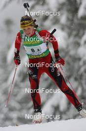 14.03.2009, Vancouver, Canada (CAN): Kari Henneseid Eie (NOR), Rossignol, Rottefella, Swix, Odlo - IBU world cup biathlon, relay women, Vancouver (CAN). www.nordicfocus.com. © Manzoni/NordicFocus. Every downloaded picture is fee-liable.