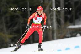 13.03.2009, Vancouver, Canada (CAN): Chunli Wang (CHN), Fischer, Salomon, Swix, adidas  - IBU world cup biathlon, sprint women, Vancouver (CAN). www.nordicfocus.com. © Manzoni/NordicFocus. Every downloaded picture is fee-liable.